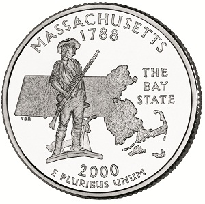 Massachusetts State Quarter 2000