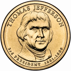 Präsidentendollar 2007 - Thomas Jefferson
