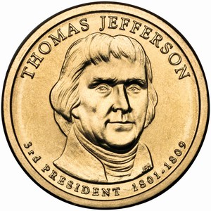 Präsidentendollar 2007 - Thomas Jefferson